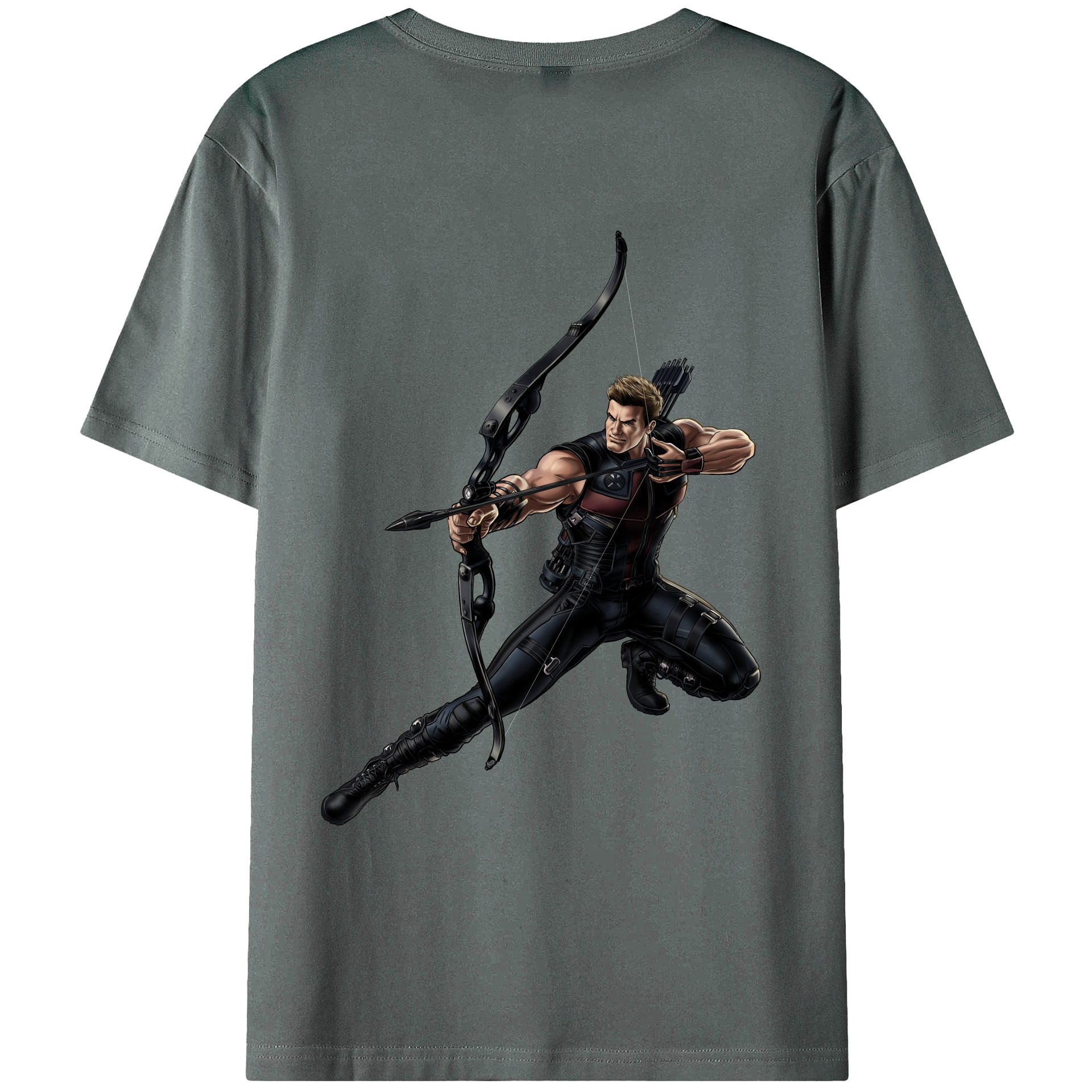 （画像用） アベンジャーズ The Avengers 綿100％ メンズ半袖Tシャツ（バックプリント） 通気性
